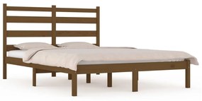 vidaXL Bedframe massief grenenhout honingbruin 160x200 cm