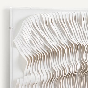 Muurdecoratie in witte leren stroken, Ondor