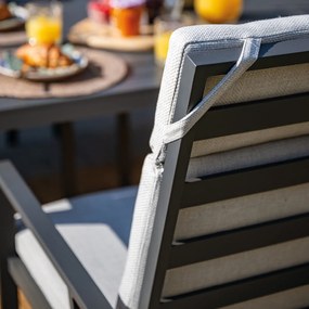 Garden Impressions Kasper tuinset 7-delig - tuintafel 220x93 cm donker grijs