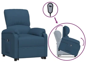 vidaXL Sta-opstoel verstelbaar stof blauw