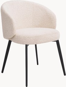 Bouclé eetstoelen Lloyd met armleuningen, 2-delig