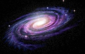 Foto Spiral Galaxy in deep spcae, 3D illustration, alex-mit, (40 x 26.7 cm)