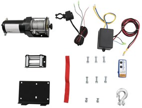 vidaXL Elektrische lier 12 V 1360 kg met montageplaat en rollenvenster