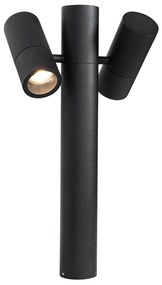 Staande buitenlamp zwart 50 cm 2-lichts verstelbaar - Duo