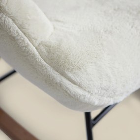 Schommelstoel Babykamer Creme Bont