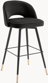 Fluwelen barkrukken Cliff, 2-delig