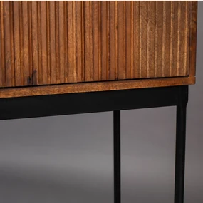 Mangohouten Kast Op Hoge Poten - 80x40x125.5cm.