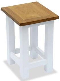 vidaXL Bijzettafel 27x24x37 cm massief eikenhout