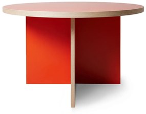 HKliving Dining Table Ronde Eettafel Oranje - 129 X 129cm.