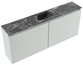 Mondiaz Ture DLux toiletmeubel 120cm greey met wastafel lava midden met kraangat