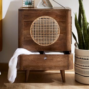 Kave Home Geraldine Bruin Houten Nachtkastje - 45x32x62cm.