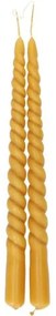 Dinerkaars gedraaid, zonnig geel, 29 cm, set van 2
