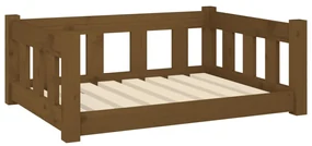 vidaXL Hondenmand 75,5x55,5x28 cm massief grenenhout honingbruin