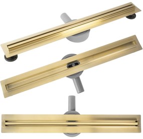 Lineaire afvoer REA Neox Slim pro Brush Gold 100