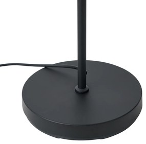 Art Deco vloerlamp zwart met zwarte veren - Peahen