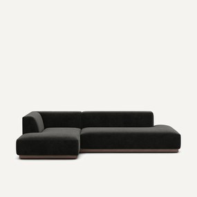 Linker hoekbank XL chenille fluweel, Jacopo