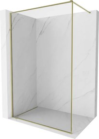 Mexen Kioto-F Douchewand Walk-in met frame 100 x 202 cm, transparant 8 mm, goud - 800-100-104-50-00