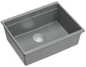 granieten spoelbak Logan 100 Grey Metallic