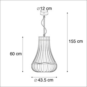 Hanglamp huiskamer, Landelijk, hout met touw, bij bank, zithoek, bijzettafel of salontafel Landelijk E27 rond Binnenverlichting Lamp