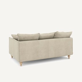 3-zits compacte bank van linnen fluweel, LAZARE