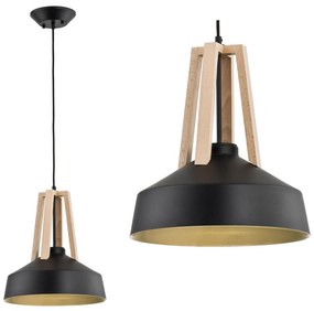 Hanglamp Basic Wood zwart