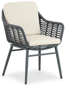 Tuinstoel Aluminium/rope Grijs-antraciet Coco Antoni