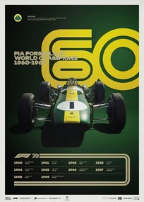 Formula 1 Decades - 60's Lotus Kunstdruk, (50 x 70 cm)