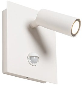 Buiten wandlamp wit incl. LED IP54 bewegingssensor - Simon
