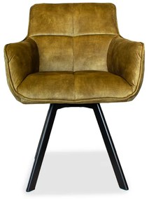 Eetkamerstoel - Peter - Draaibaar - stof Velours Adore green