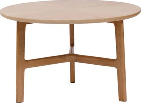 Mazzoni BELLUNO Naturel Essen - HOUTEN SALONTAFEL Ø65 cm ROND MODERN CLASSIC
