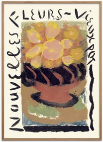 Ingelijste digitale print Nouvelles Fleurs