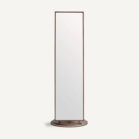 Spiegel op walnoten voet, hoogte 177,2 cm, LYANNA