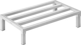 VEVOR Aluminium opbergrek, 36 x 20 inch commerciële vloerplank voor voedsel, 8 inch boven de grond, draagvermogen van 1800 lbs, volledig gelast aluminium opbergrek, voor opslag in restaurants, keukens, garages en voertuigen