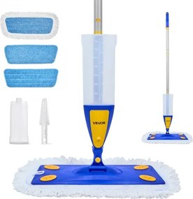 VEVOR Spray Mop vloermop met 3 herbruikbare, wasbare dweilpads, spraymop met navulbare watertank van 800 ml en sproeifunctie voor het reinigen van tegelvloeren, vinylvloeren en houten vloeren
