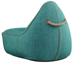 Cobana Lounge Chair & Pouf Outdoor - Petrol