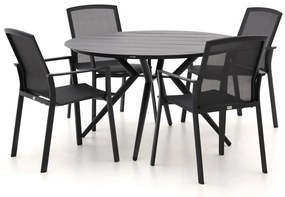 Bellagio Dranera/Sora ø 127cm dining tuinset 5-delig stapelbaar