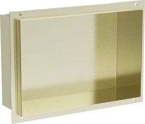 Mexen X-Wall-NR nisplank zonder flens 30 x 20 cm, geborsteld goud - 1951302010