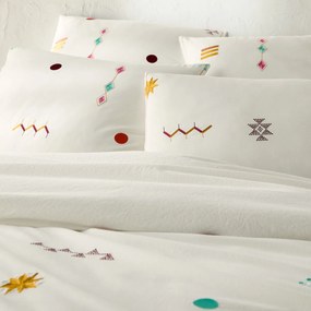 Dekbedovertrek geborduurd vintage katoen, Imani