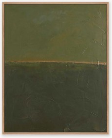 Handbeschilderde canvasdoek Edge Green