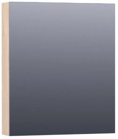 BRAUER Plain Spiegelkast - 60x70x15cm - 1 linksdraaiende spiegeldeur - MFC - legno calore SK-PL60LLC