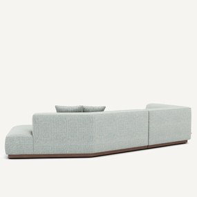 Linkse open hoekbank in gespikkelde stof, Jacopo