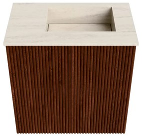 Mondiaz Joya DLux 40cm toiletmeubel ruby met wastafel faye rechts zonder kraangat meli