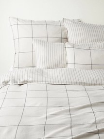 Geruite flanellen dekbedovertrek Noelle van katoen