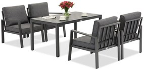 Zakintos Premium 4 antraciet aluminium tuinmeubelen Tuinpunt