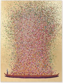 Canvas Art Flower Boat