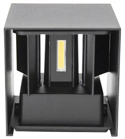 Buiten wandlamp zwart incl. LED 2-lichts IP54 - Edwin