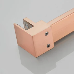 Saniclear Redro vrijstaande douchewand 100cm met zijwanden van 40cm geborsteld koper