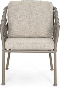 Tuinset 6 personen 180 cm Rope Taupe Santika Furniture Santika