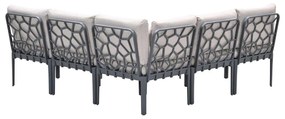 Garden Impressions Hareno loungeset 6-delig - antraciet
