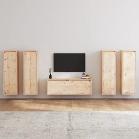 vidaXL Tv-meubelen 5 st massief grenenhout